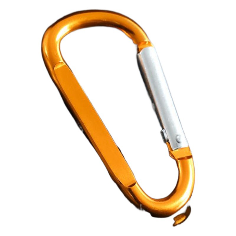 No. 6 compressed D-type carabiner outdoor climbing buckle multi-functional camping tent hanging buckle color aluminum alloy hook