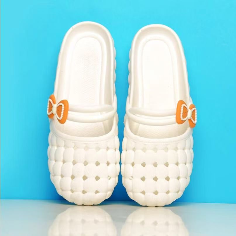 Sandalias de Mujer Estilo Coreano 2023, Verano, Punta Cerrada, Huecas, Planas, Tipo Enfermera, Cómodas y Ligeras