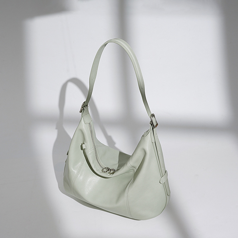 Effortless Chic Versatile Genuine Leather Tote Bag For Women - High-End Large Capacity Commuter Bag, Fashionable Underarm Crossbody Shoulder Bag - Thumbnail 3