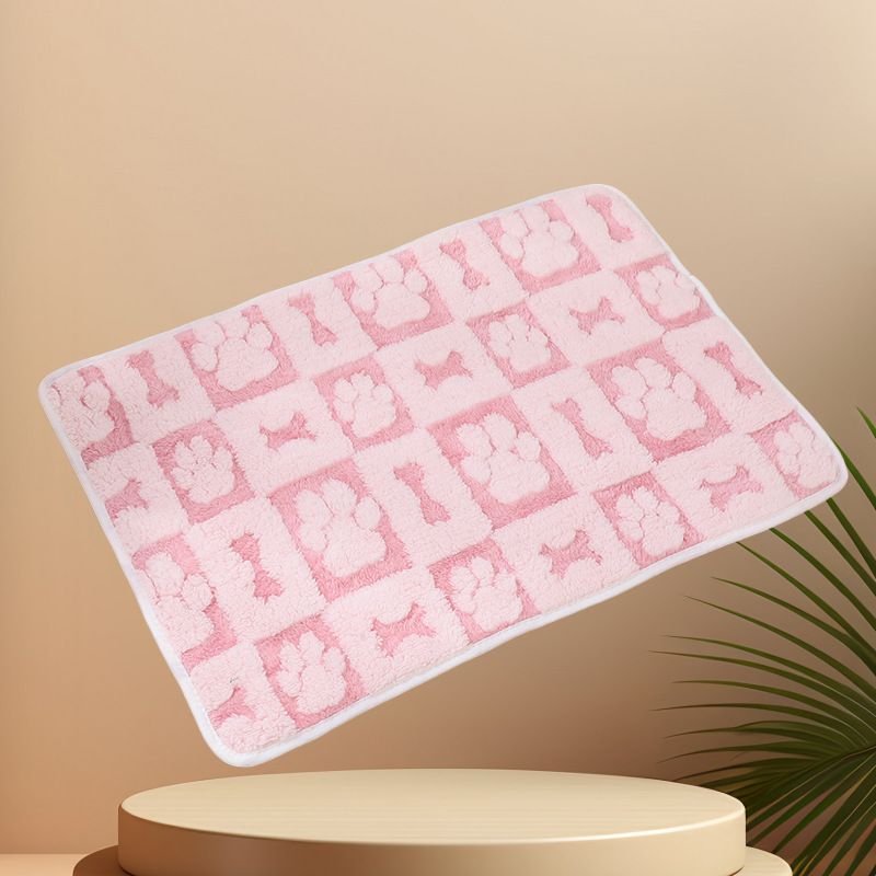 Mantas para mascotas otoño e invierno almohadillas cálidas para perreras de lana de coral manta de doble cara manta súper suave y lavable a máquina manta para perros y gatos de cuatro estaciones