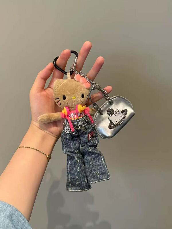 可爱长腿猫挂件kitty包包挂件毛绒玩偶公仔书包kt挂饰女生可爱饰|undefined