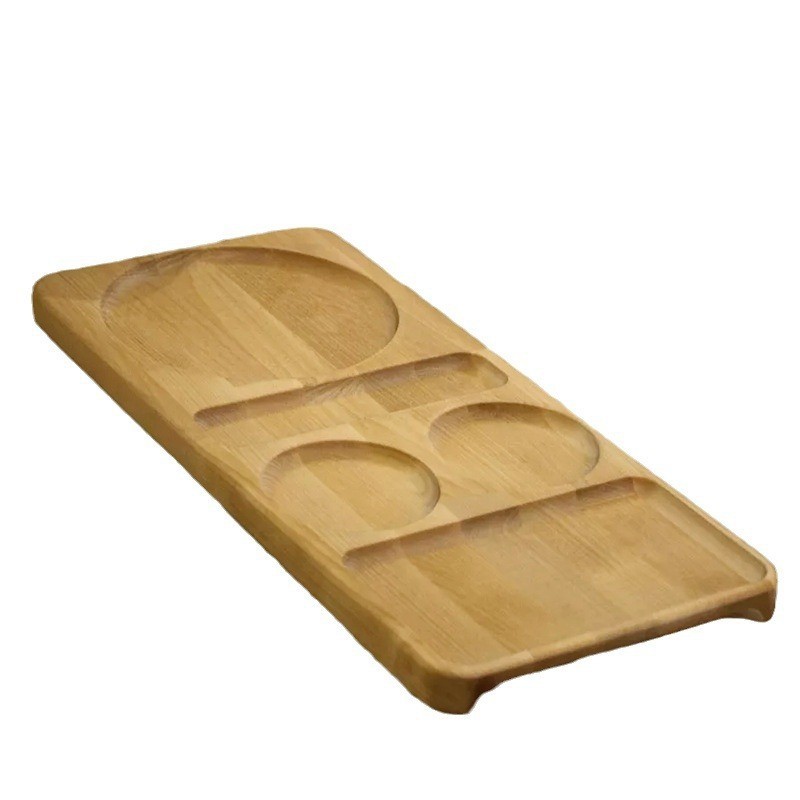 Madera multifuncional de gran capacidad tabla de corte fiesta snack bandeja de desayuno servicio bandeja de madera