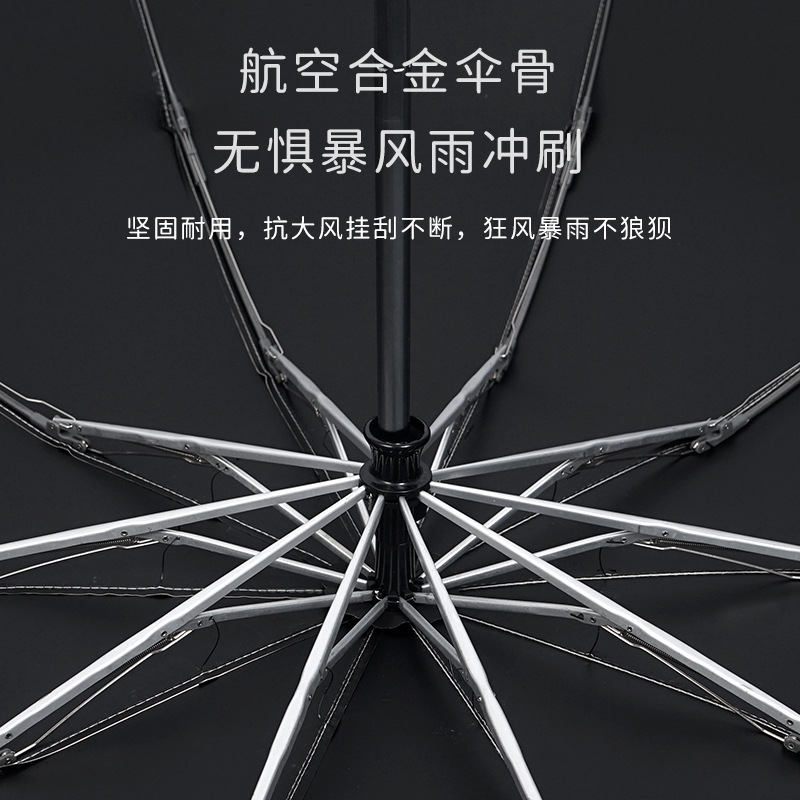 En stock al por mayor diez-hueso paraguas inverso automático seguridad reflectante coche protección solar sombrilla publicidad paraguas personalización