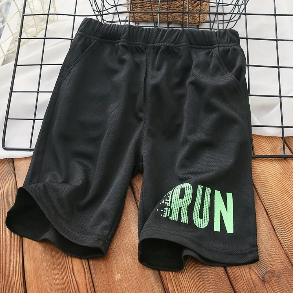 블랙 RUN 크롭 팬츠