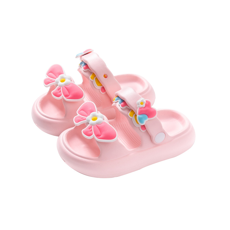 Zapatillas para niños de verano para niñas de dibujos animados de interior antideslizante bebé zapatillas para niños lindos zapatos de princesa de dos vías para niñas