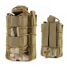 两联子母弹夹包MOLLE附件包双联弹夹袋 户外战术装备多功能迷彩包