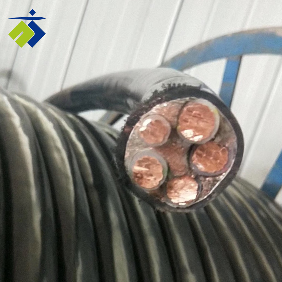 铜YJV3*70+2*35硬线3+2铜芯70平方三相五线ZC阻燃铠装电力电缆