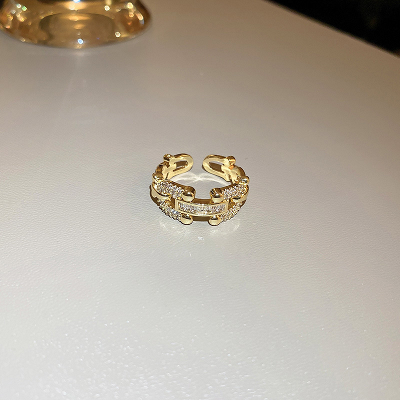 Modern Style Heart Shape Metal Plating Zircon Womenu0027S Rings 1 Piece