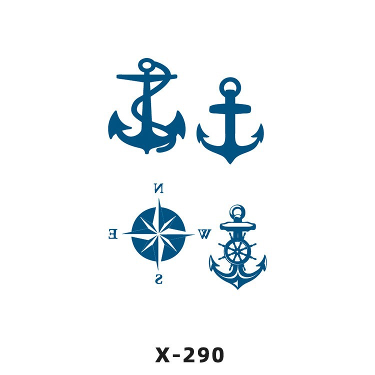 Arco de flor pequeña pegatinas de tatuaje fresco 3D dibujos animados transfronterizo Henna rosa impermeable texto en inglés pegatinas de tatuaje