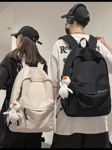 Backpack Men's Simple Large Capacity Travel Backpack Women's Casual Japanese Junior High School Students Senior high school College Students Schoolbag for Men