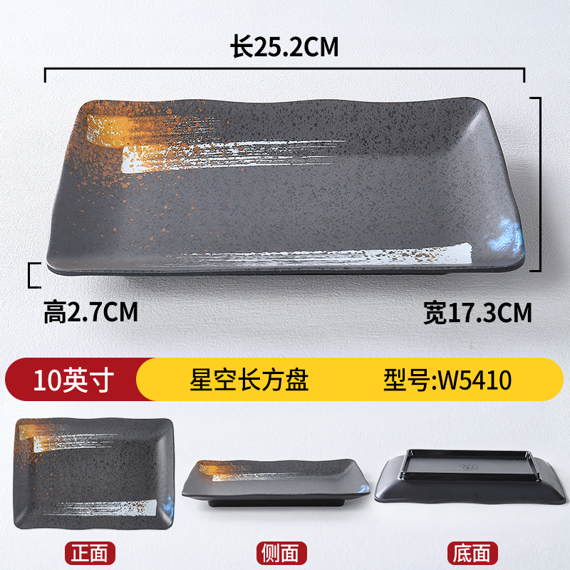 10inch 별이 빛나는 하늘 직사각형 플레이트 W5410