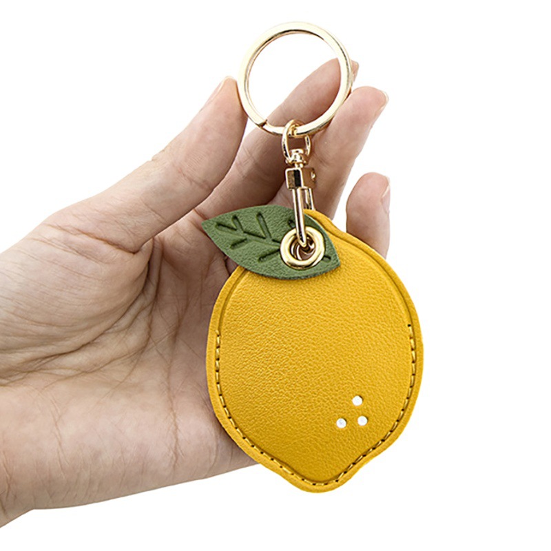 airtag Protective Cover Access Card Cover Leather Cartoon Water Drops Square Cute Small Gift Cool Creative Keychain