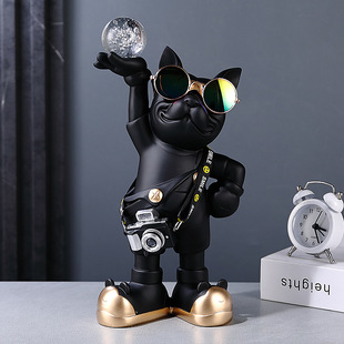 Internet Celebrity Camera Travel Dog Method Fighting Dog Ornaments Nordic Home Living Room Study Model Room Housewarming Decoration Gifts
