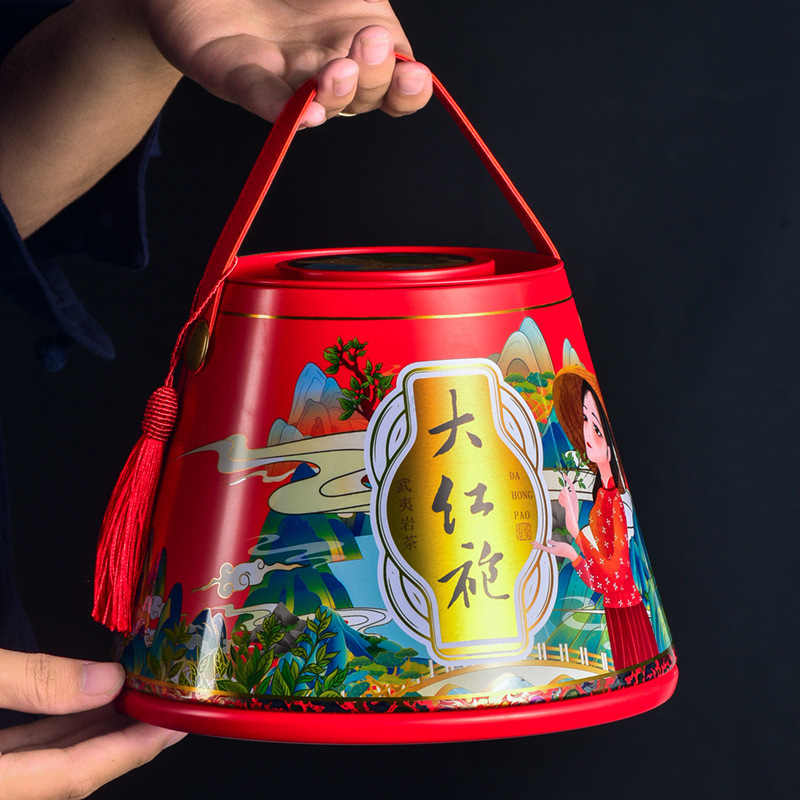 武夷老樅花香水仙大紅袍新茶濃香型岩茶烏龍茶送禮罐裝500克茶葉