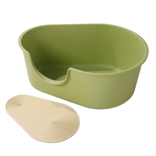 New super large cat litter box, anti-splash all-in-one open cat litter box, large cat toilet, pet supplies wholesale