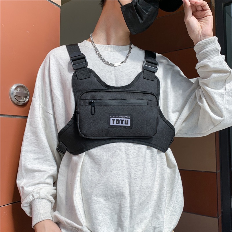 New cross-border tactical chest bag, Korean ins tactical vest, outdoor sports multifunctional bag, workwear chest bag 12