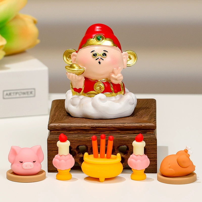Счастливые маленькие сказочные украшения для офиса, рабочего стола, креативные маленькие украшения, украшение для рабочего станции God of Wealth, милые украшения, новый стиль