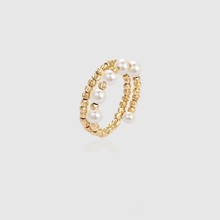 【明星同款】珍珠戒指女小众设计蹦迪珠食指戒