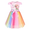 Aisha Sisters Large girl new pattern skirt Snow Kingdom Colorful Jacobs half sleeve butterfly Princess Dress Y11