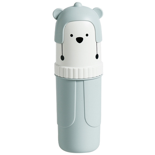 Cartoon bear toothbrush holder portable travel mouthwash cup toothpaste home storage box student pencil pencil case