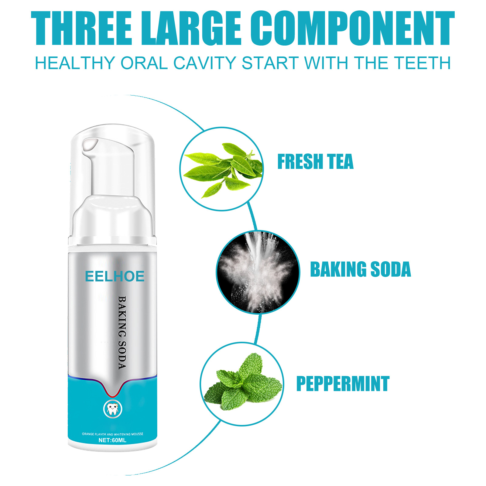 Eelhoe Teeth Cleaning and Whitening Foam Toothpaste Press-Type Whitening and Yellowing Tartar Smoke Stains Oral Cleaning Toothpaste Eelhoe Teeth Cleaning and Whitening Foam Toothpaste Press-Type Whitening and Yellowing Tartar Smoke Stains Oral Cleaning Toothpaste