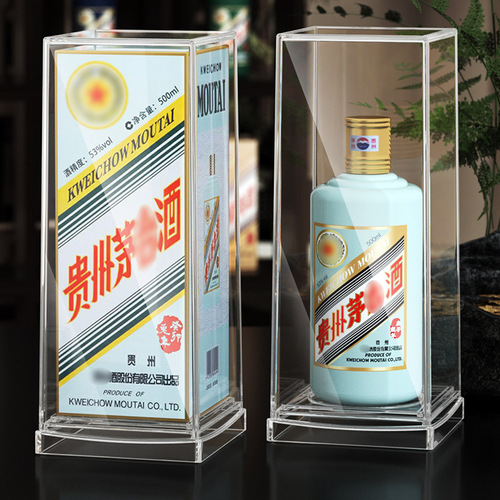 Applicable zodiac Flying Wine Box Protective Cover Rabbit Mao Seal Wine Dedicated Transparent Shell Collection Wine Bottle Packaging Display