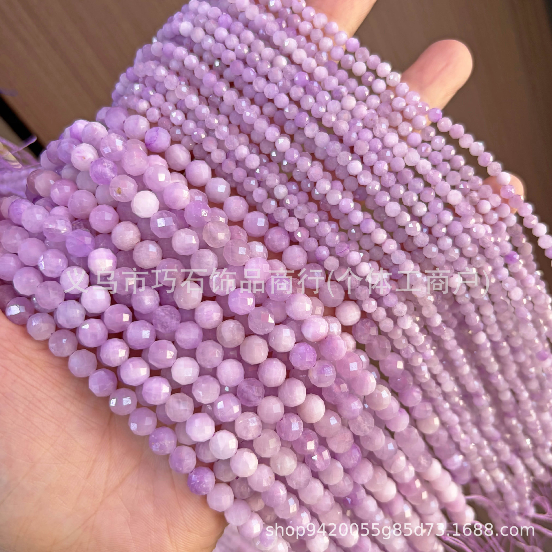 Natural Kunzite Faceted 2-6mm Small Beads, Faceted Loose Beads for Bracelets, Spacer Beads, Semi-finished DIY Jewelry Accessories