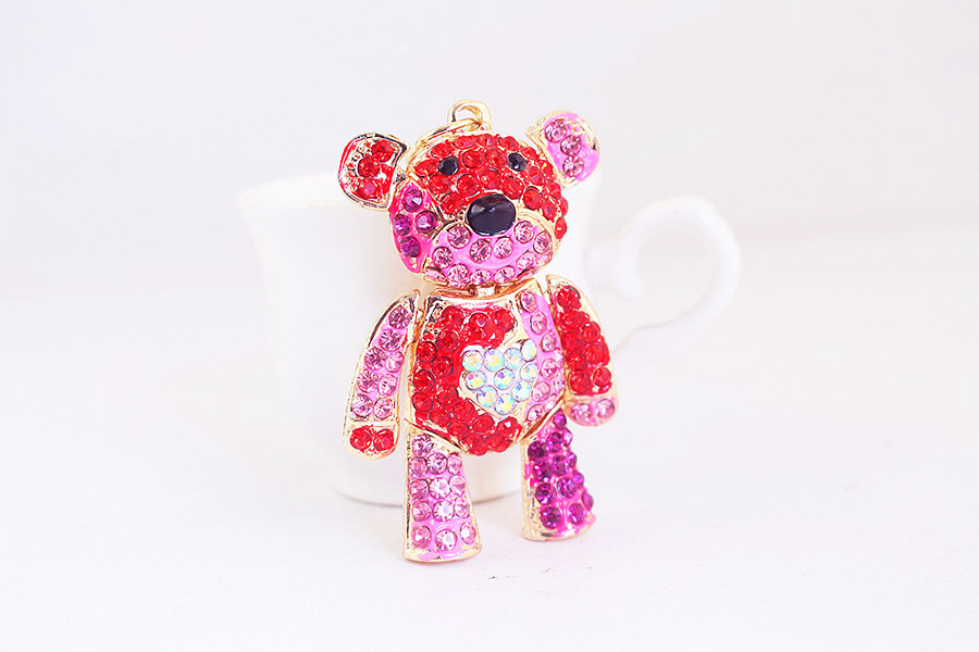 58g Weight Keychain Classification 1 Piece Quantity Housewarming, Graduation Occasion Zinc alloy Material Bear Pattern Unisex Gender Cute Style Cute Bear Zinc Alloy Unisex Keychain 15