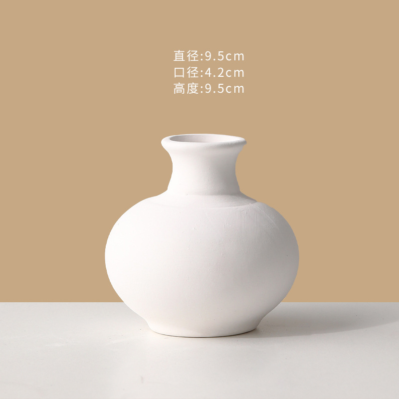 Jarrón de cerámica en blanco simple bricolaje blanco embrión bajo vidriado pintura de color sin yeso pintura de la mano de los niños de cerámica en blanco liso envío gratuito
