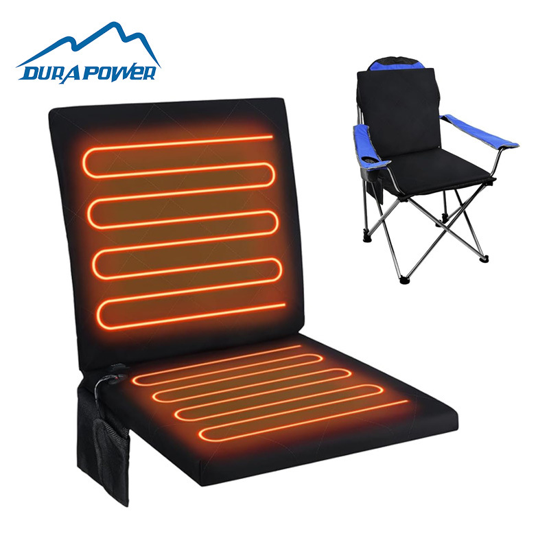 Cojín de calefacción al aire libre plegable portátil engrosado cojín de tela de oxford silla plegable calentamiento cojín a prueba de humedad equipo de campamento de invierno