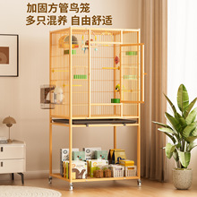 多功能方管鸟笼别墅自带收纳置物架虎皮小太阳鸟类专用工厂现货批