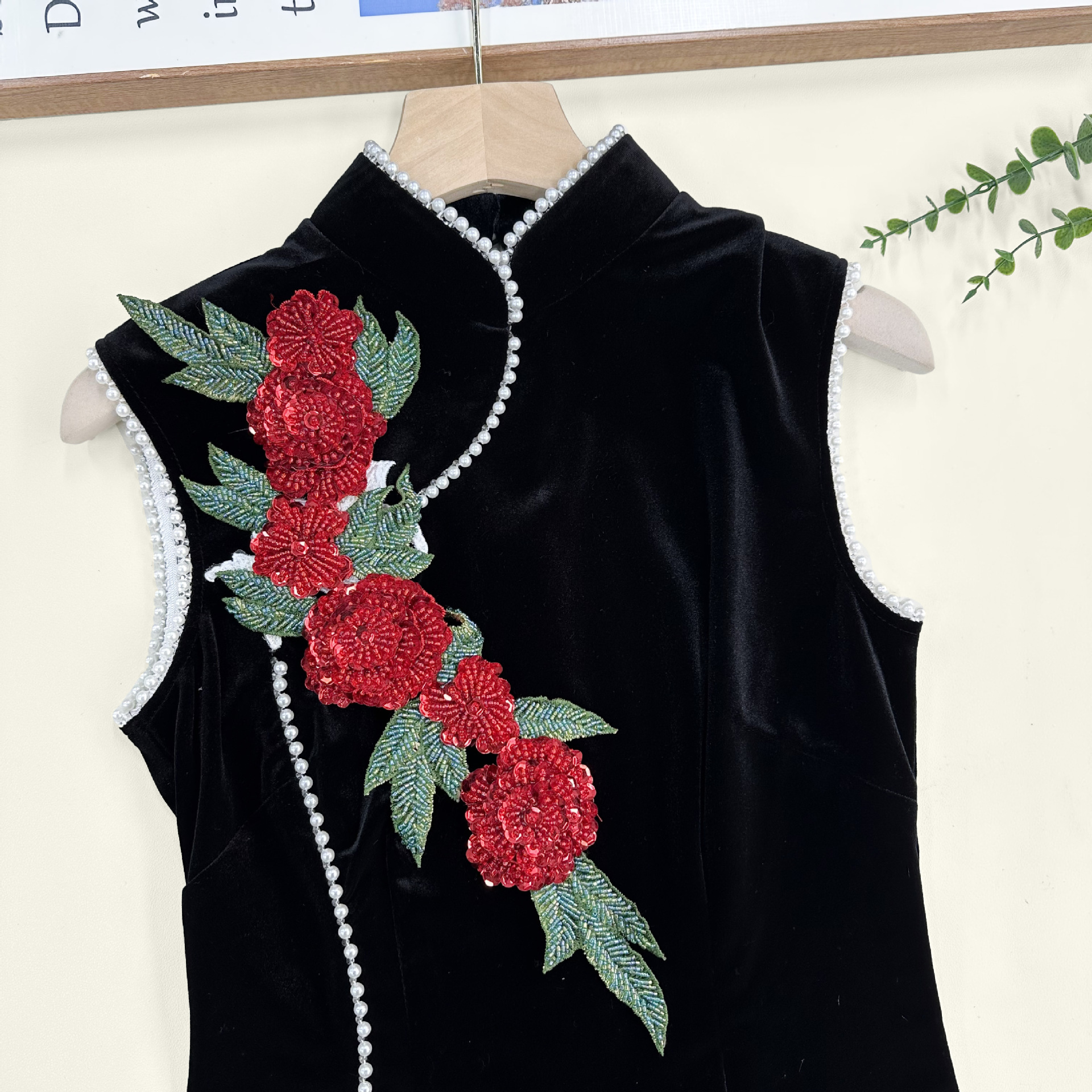 Antiguo bordado estereoscópico flor clavos accesorios manuales sequinilla pegatinas cheongsam vestido vestido decoración parche DIY image 9
