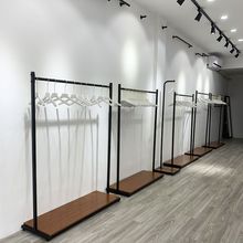 铁艺衣架杆服装店男女货架展示架落地式中岛架侧挂架衣服架子包邮