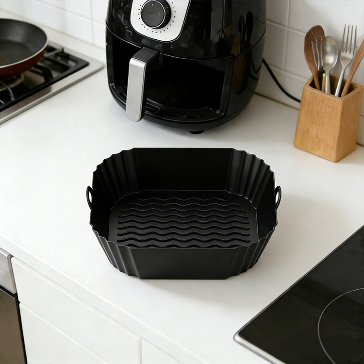 Amazon explosivo aire frito plato de horneado de silicio grado alimenticio resistente a altas temperaturas almohadilla de horneado de aire doméstico