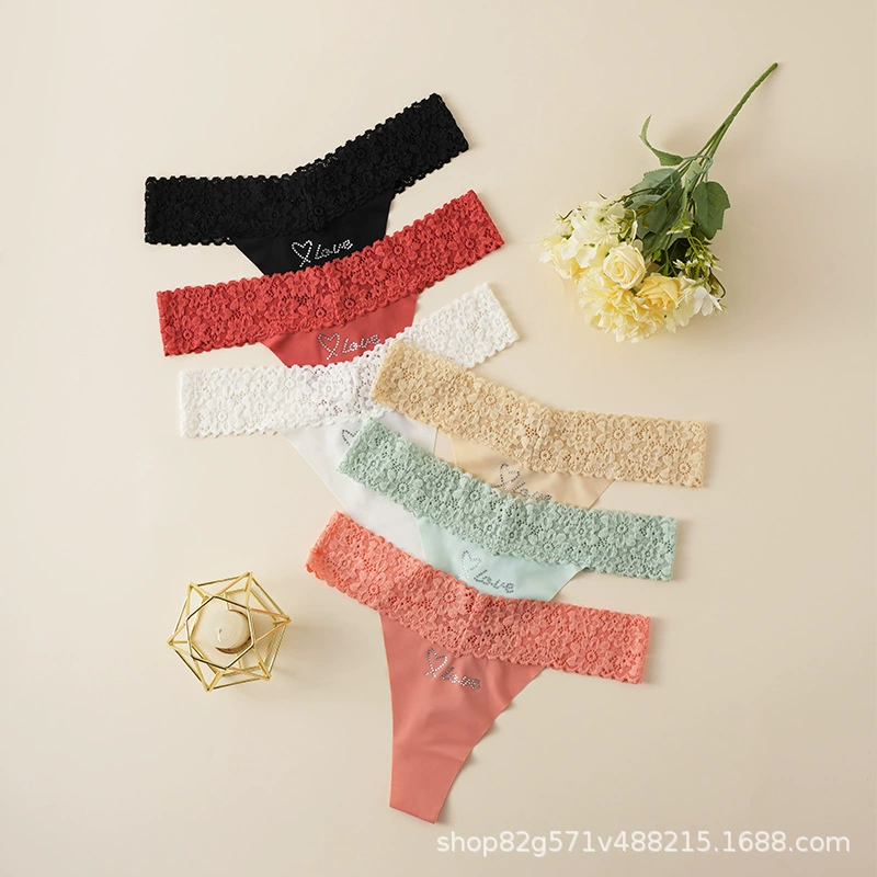 Сексуальные дышащие брюки, underwear, европейский стиль, с вышивкой, плюс размер