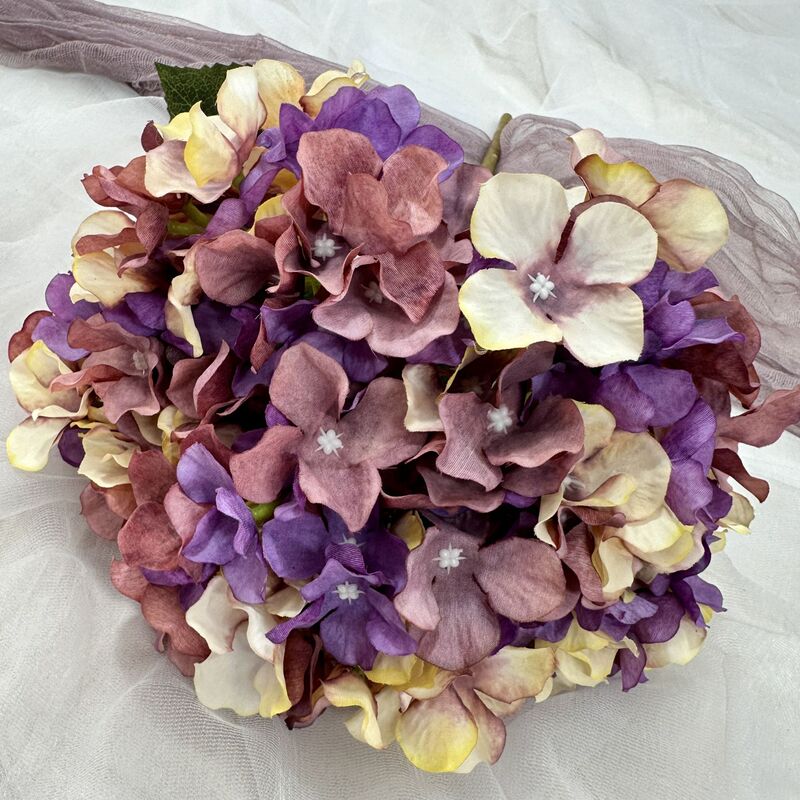 5頭の秋色のイギリス式のアジサイの結婚祝いの道は花の材料の講堂のデパートの花の壁の布の景の家の偽の花の置物を飾ります。|undefined
