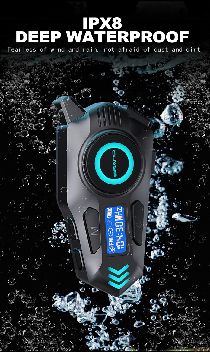 Cross-Border Helmet Bluetooth Headset K09 Real-Time Intercom 40mm Speaker Binaural Stereo Long Battery Life Low Latency