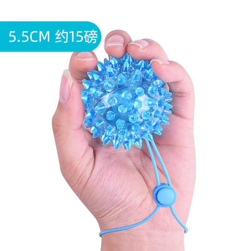 TPR Bola de erizo de cuatro dedos Entrenamiento de agarre primario Bola suave Rehabilitación de ancianos Parálisis parcial Masaje de viento Bola de dedos Práctica de manos