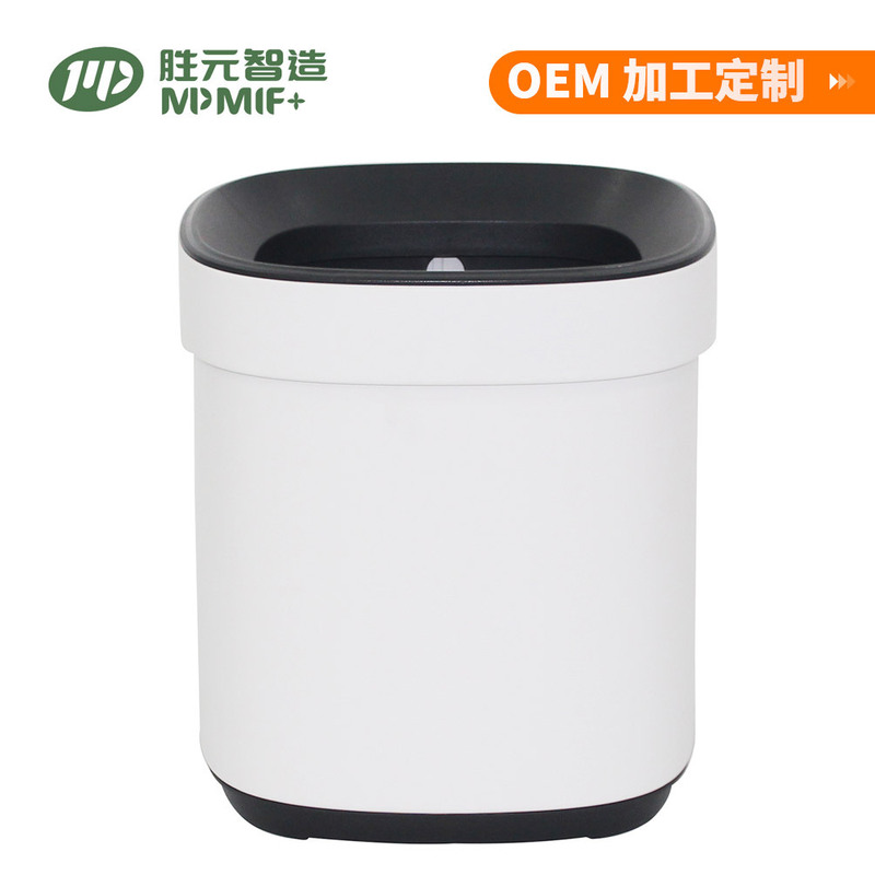 Square Lidless Trash Can Stainless Steel Home Office Trash Can Lidless Small Garbage Storage Bin