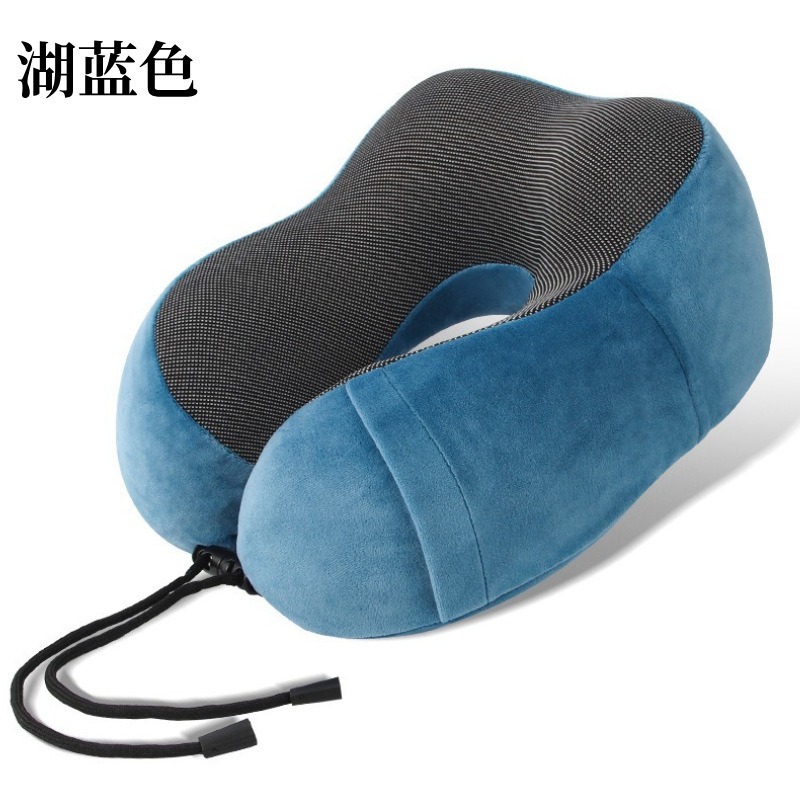 Algodón de memoria doble pico desmontable almohada en forma de U exportación almohada de cuello de comercio exterior almohada en forma de U para estudiantes adultos almohada de siesta