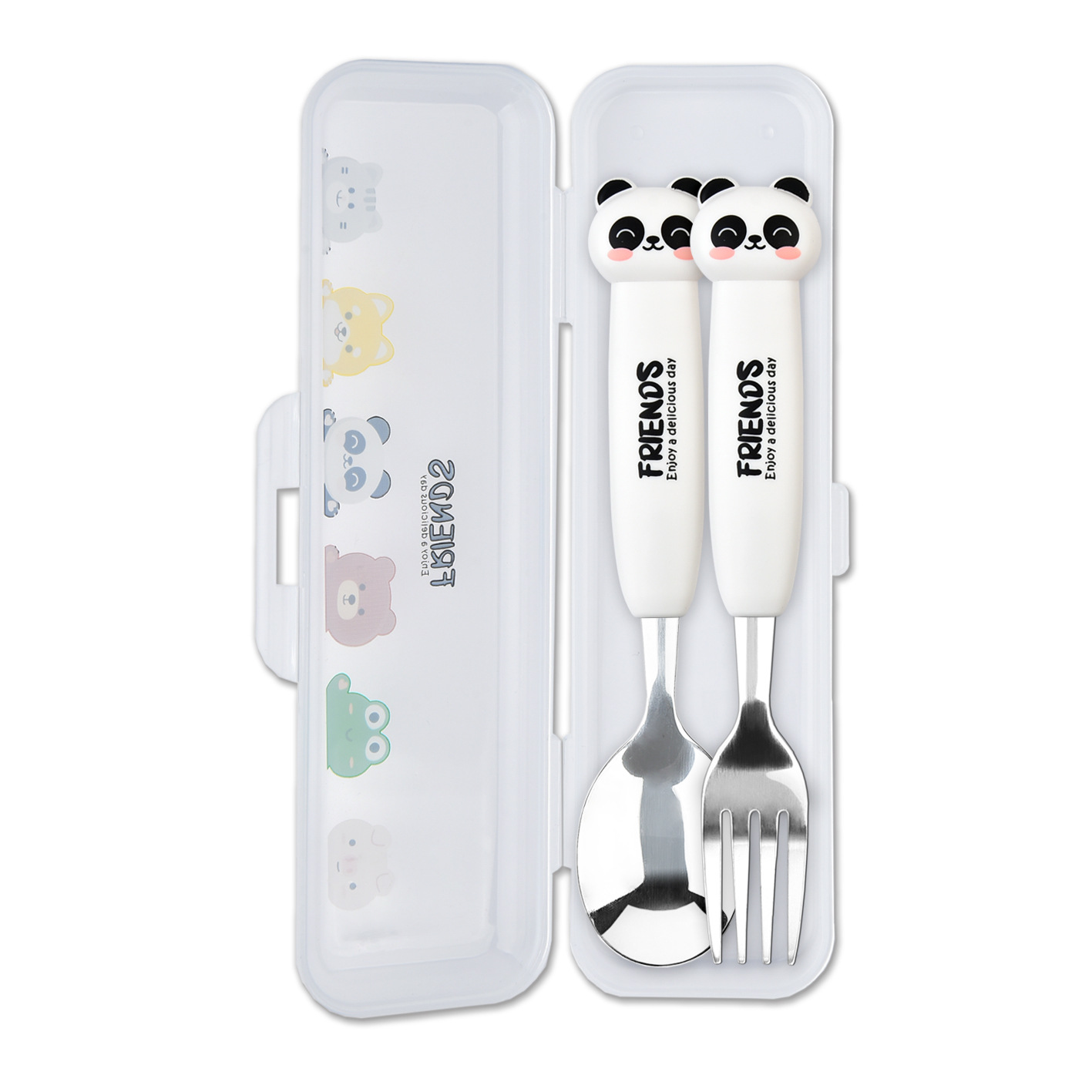 Inswind acero inoxidable DCS - 2068 - cs cubiertos infantiles ecológicos súper lindos cucharas de dibujos animados set ecológico de viaje