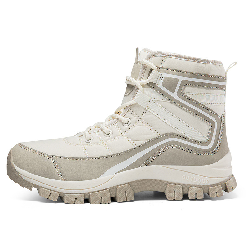 Ventas directas de fábrica de más tamaño nuevas damas más zapatos de algodón de terciopelo botas de nieve al aire libre de moda zapatos de senderismo de suela gruesa de moda