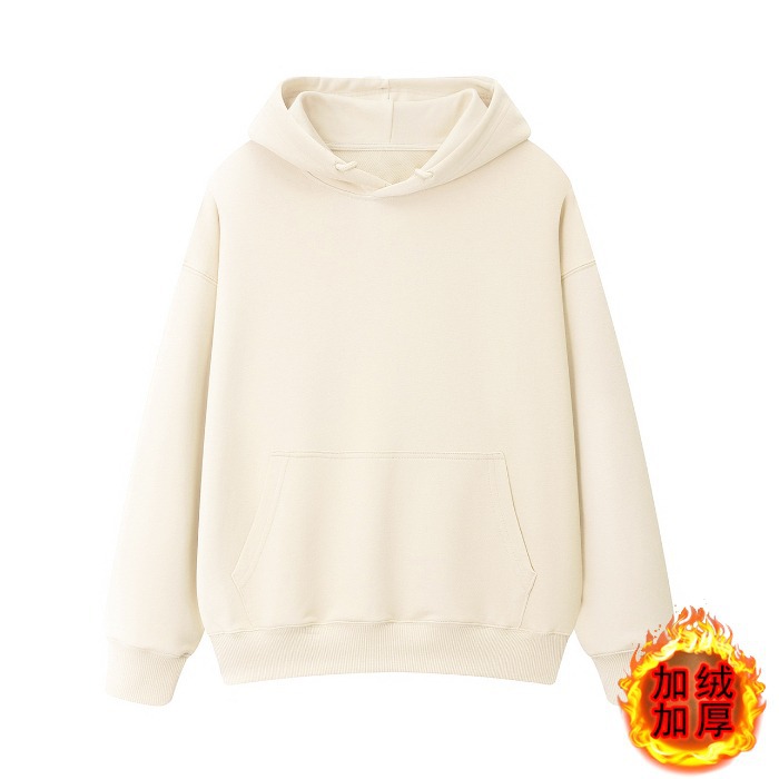 Cadena de comercio exterior transfronterizo suéter con capucha mujer hombre otoño e invierno marca de moda suelta color sólido todo fósforo más chaqueta de moda de terciopelo