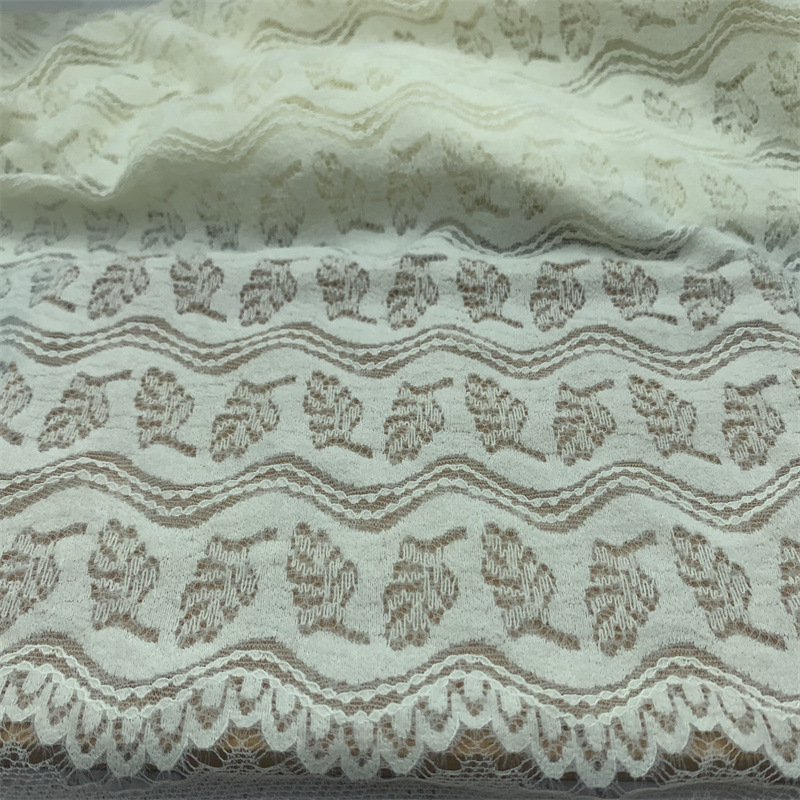 秋冬款羽毛纱面料 加绒磨毛锦氨弹力蕾丝面料 连衣裙 打底衫蕾丝