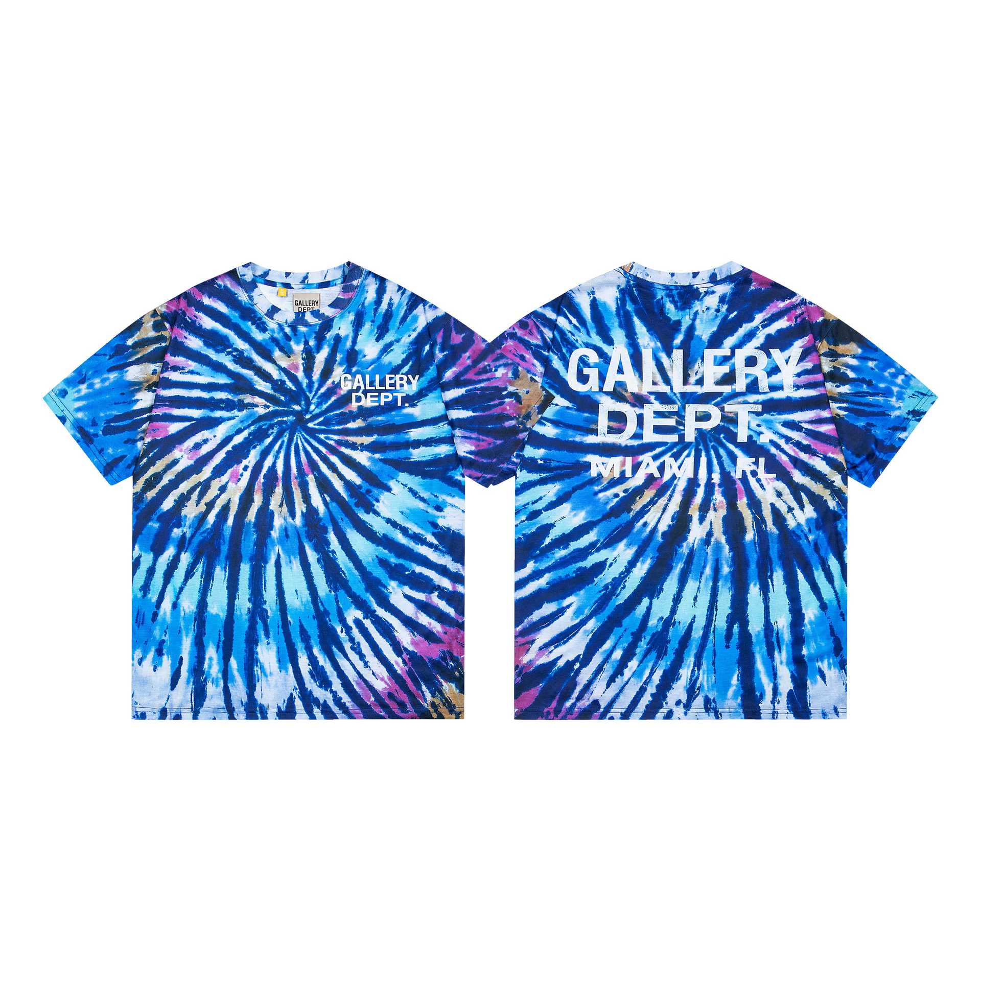 AmiriGALLERY DEPT nueva impresión de tie-tie Meish High Street hombre y mujer casual cuello redondo camiseta de manga corta