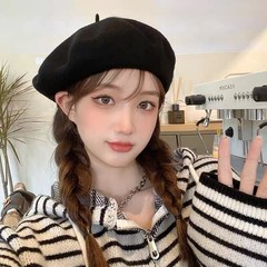 秋冬帽子の子供は冬毛です。