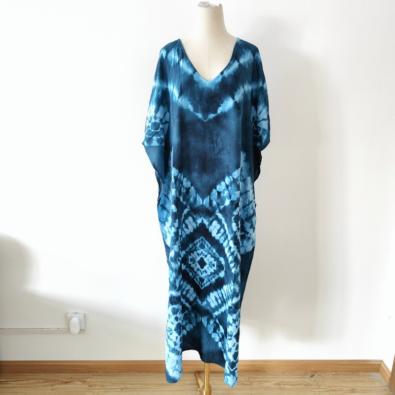 2022 nueva Europa y América blusa de playa impreso traje vacaciones vestido bikini camisa protección solar 5D196