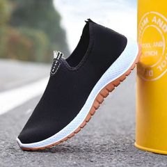Spring and Autumn Cowhide Sole Old Beijing Cloth Shoes for Men, Anti-Slip and Durable Leisure Shoes, Breathable Driving Shoes, Korean Style, Versatile Sports Shoes