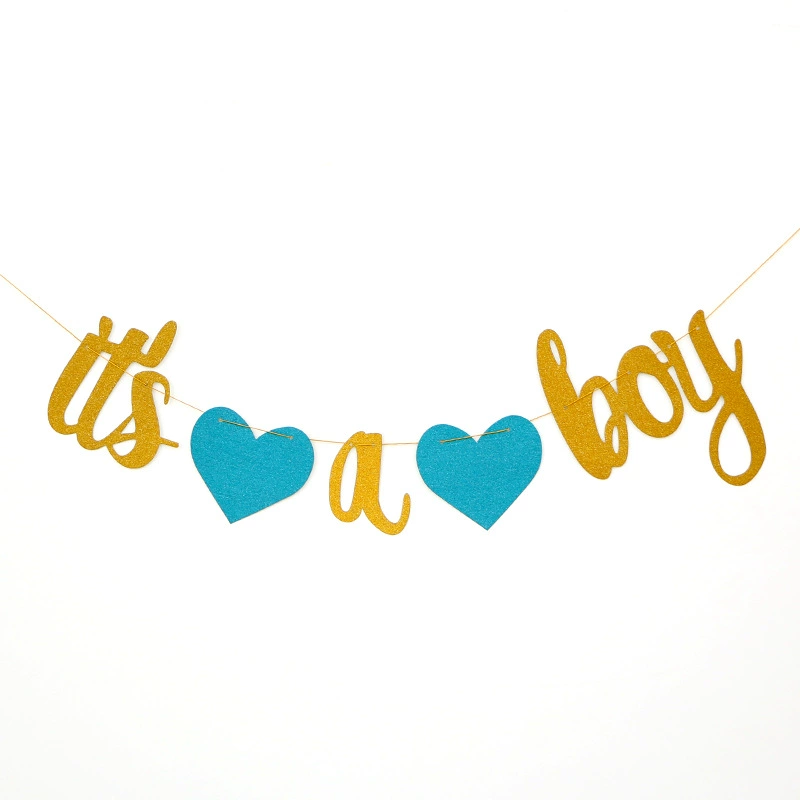 Флаг-подвеска с надписью IT'S A GIRL/BOY, флаг на день рождения и пол ребенка, декоративная выносная подвеска