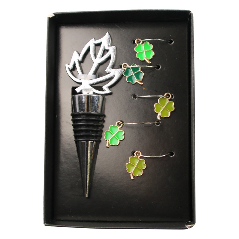 Kit de tapón de vino creativo anillo de vidrio de vino tinto anillo colgante de vidrio de vino Kit de tapón de vino de calabaza de Halloween